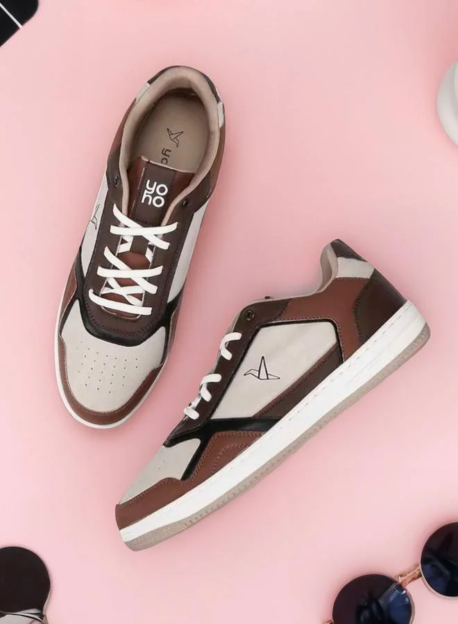 يوهو سنيكرز برباط بنمط كتل الألوان